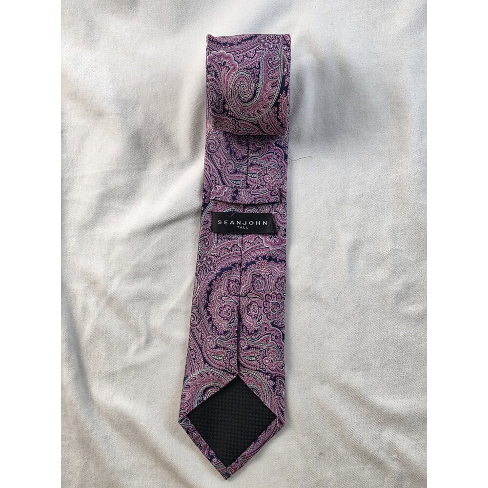 Pink & Navy Paisley Men's Necktie